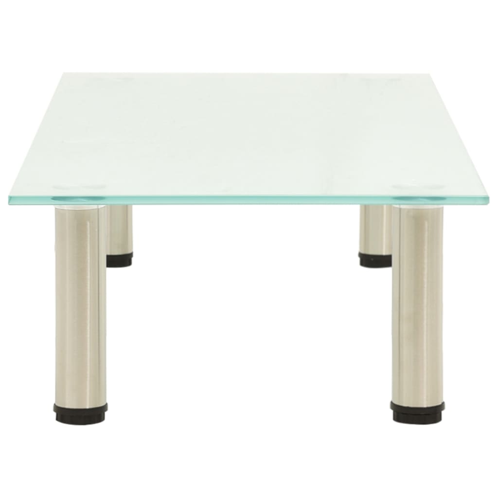 TV stand, matt, 80x35x17cm, tempered glass