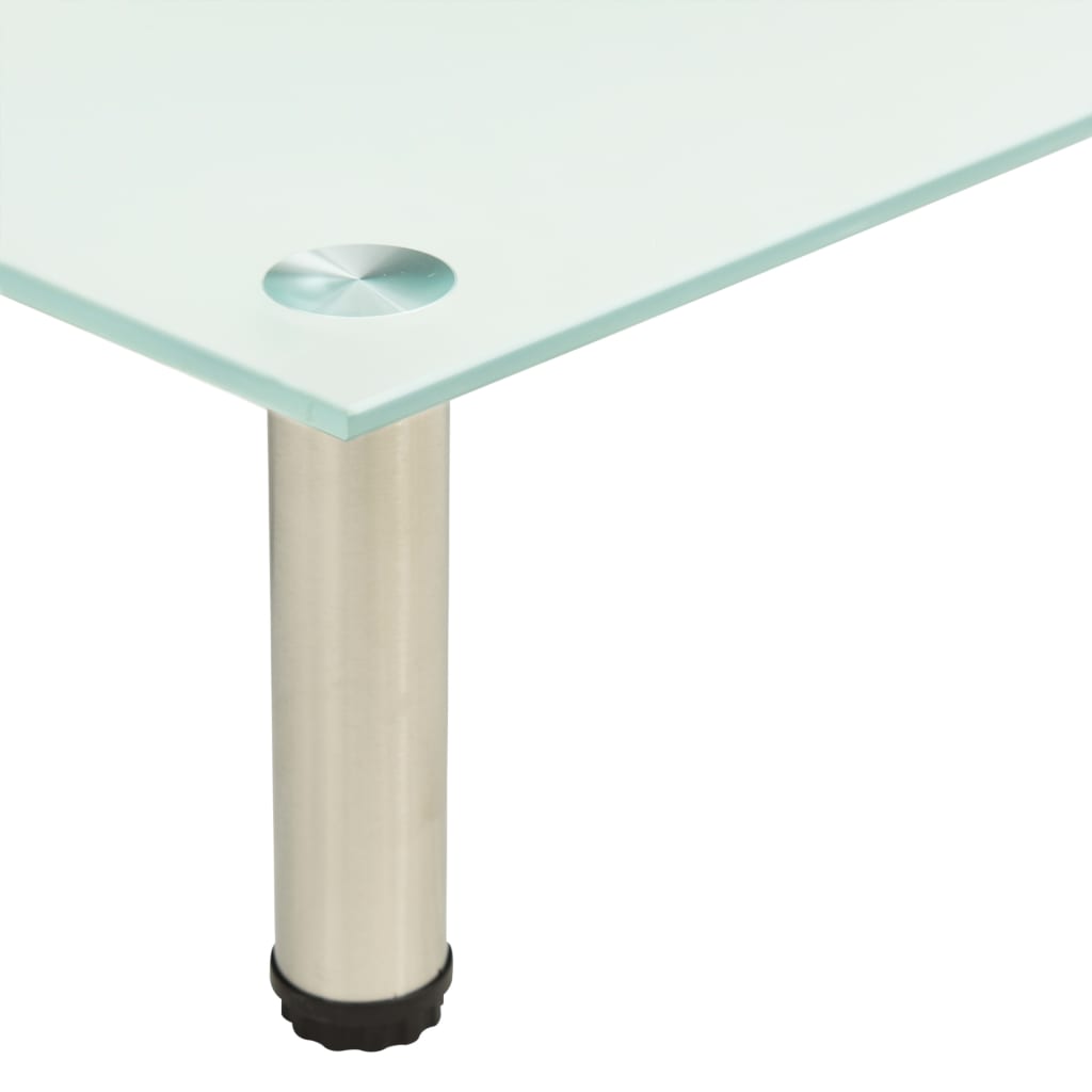 TV stand, matt, 80x35x17cm, tempered glass