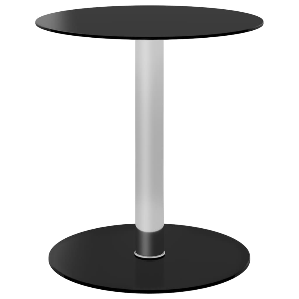 Coffee table, black, 40cm, tempered glass