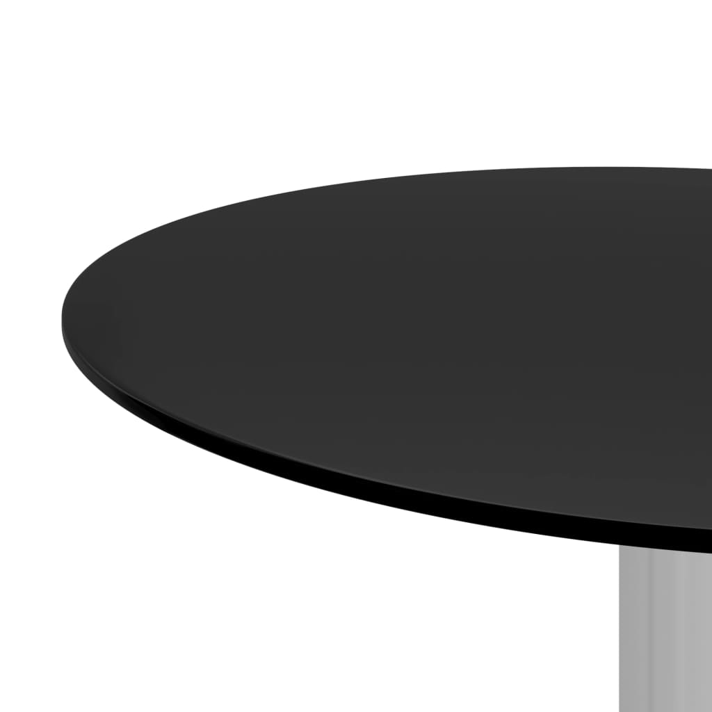 Coffee table, black, 40cm, tempered glass