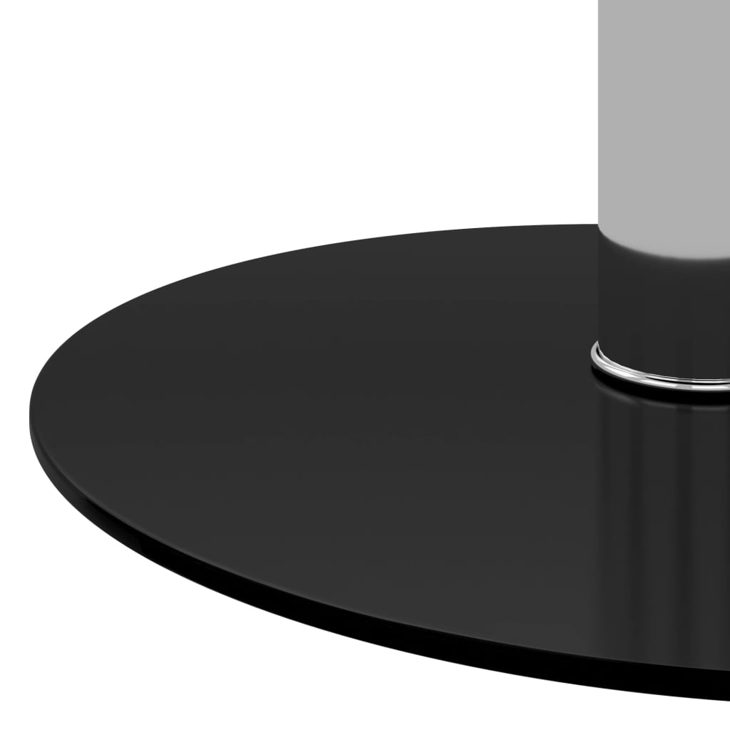 Coffee table, black, 40cm, tempered glass
