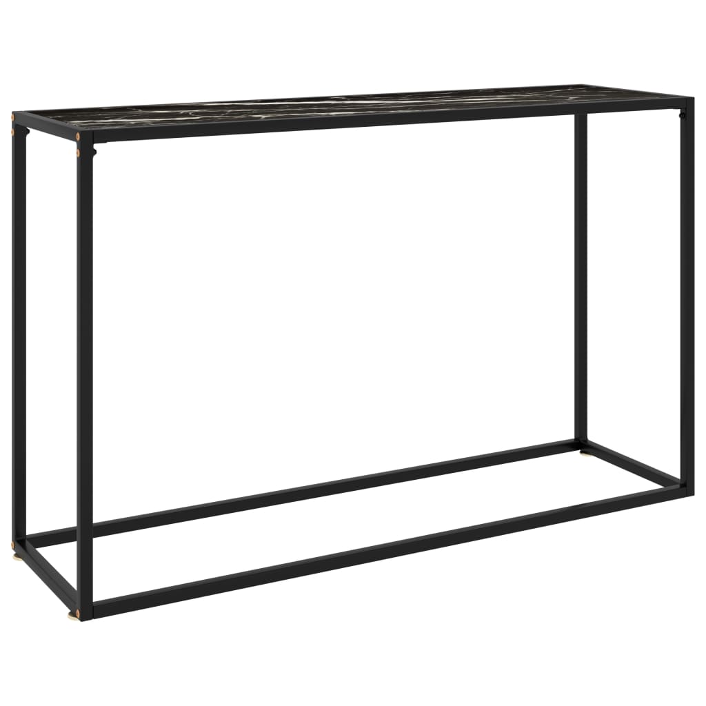 Konsolinis staliukas, juodas, 120x35x75cm, grūdintas stiklas