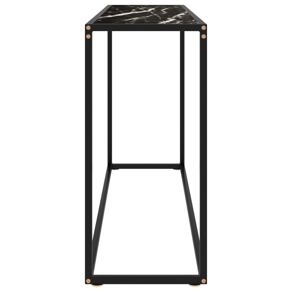Konsolinis staliukas, juodas, 120x35x75cm, grūdintas stiklas