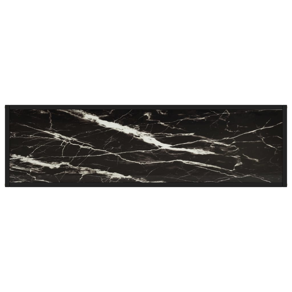 Konsolinis staliukas, juodas, 120x35x75cm, grūdintas stiklas