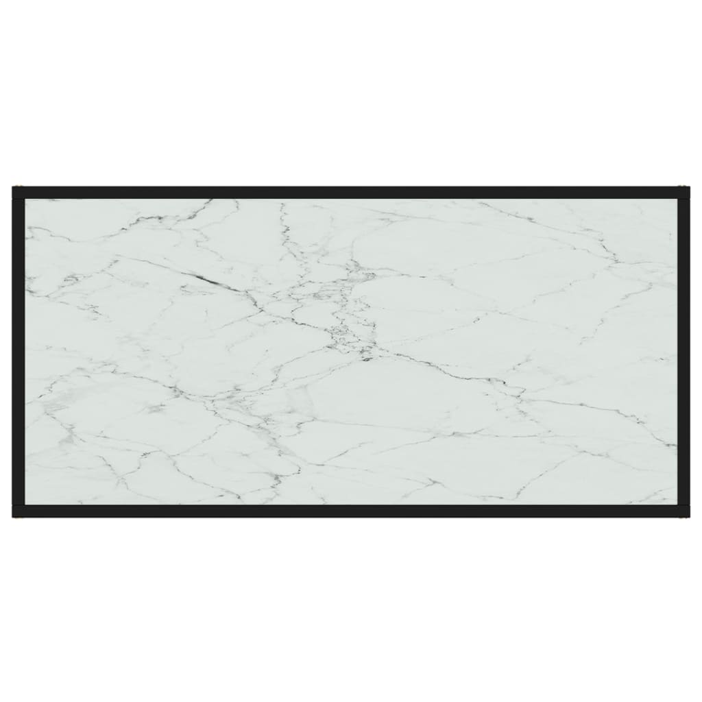 Kavos staliukas, baltas, 100x50x35cm, grūdintas stiklas