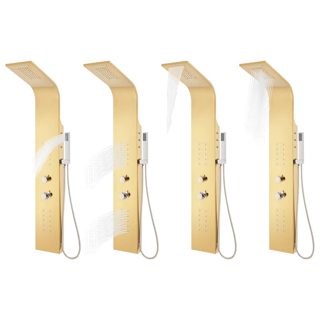 Shower system, gold color, stainless steel 201