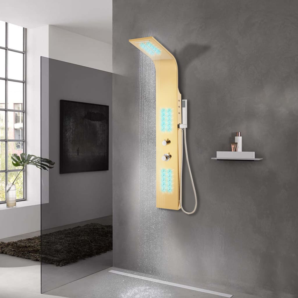 Shower system, gold color, stainless steel 201