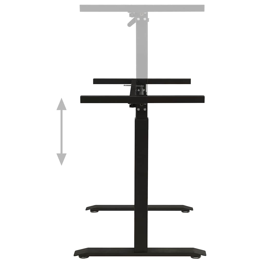 Regulējama augstuma stāvgalda rāmis, melns