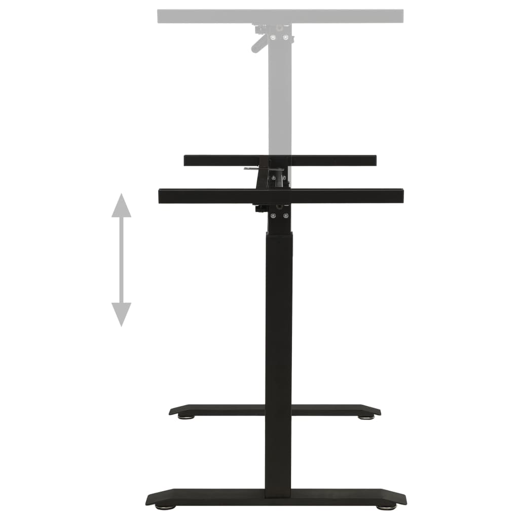 Regulējama augstuma stāvgalda rāmis, melns