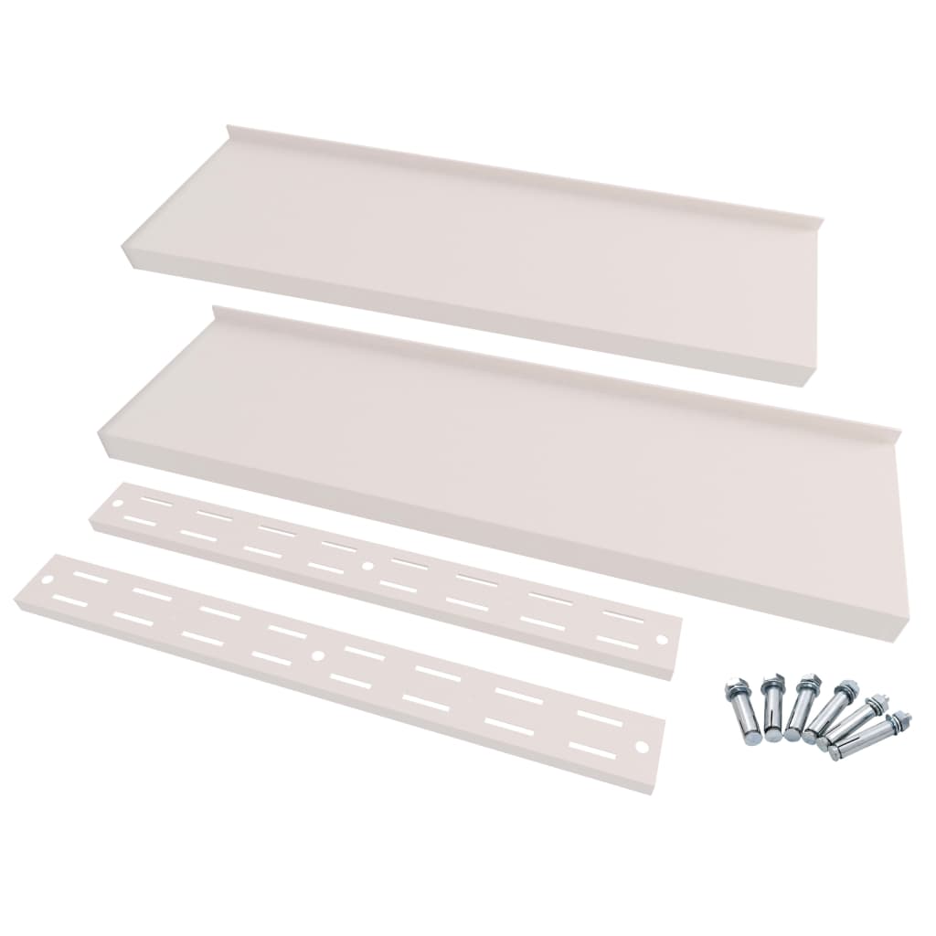 Wall shelves, 2 pcs., 300x30cm, stainless steel
