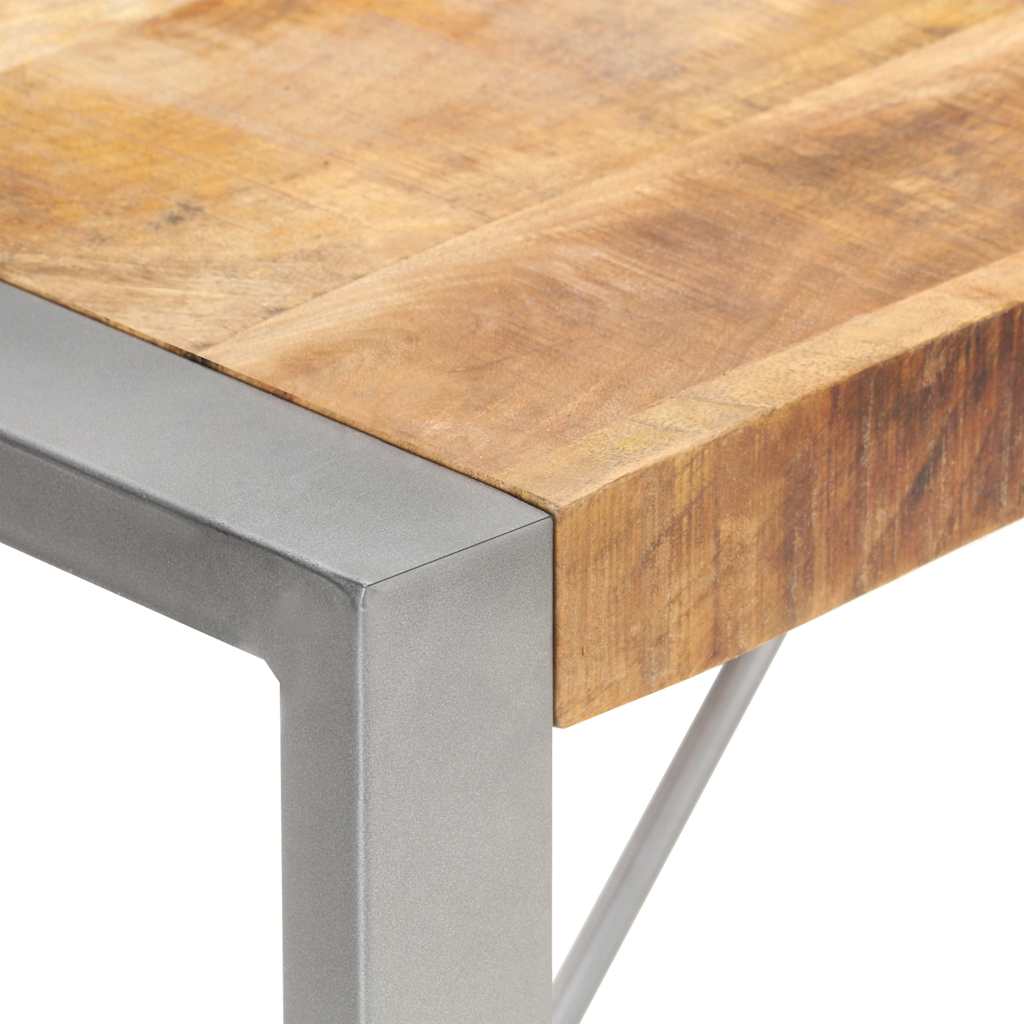 Valgomojo stalas, 120x60x75cm, neapdorota mango mediena