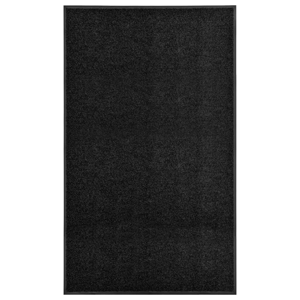 Door mat, black, 90x150cm, washable