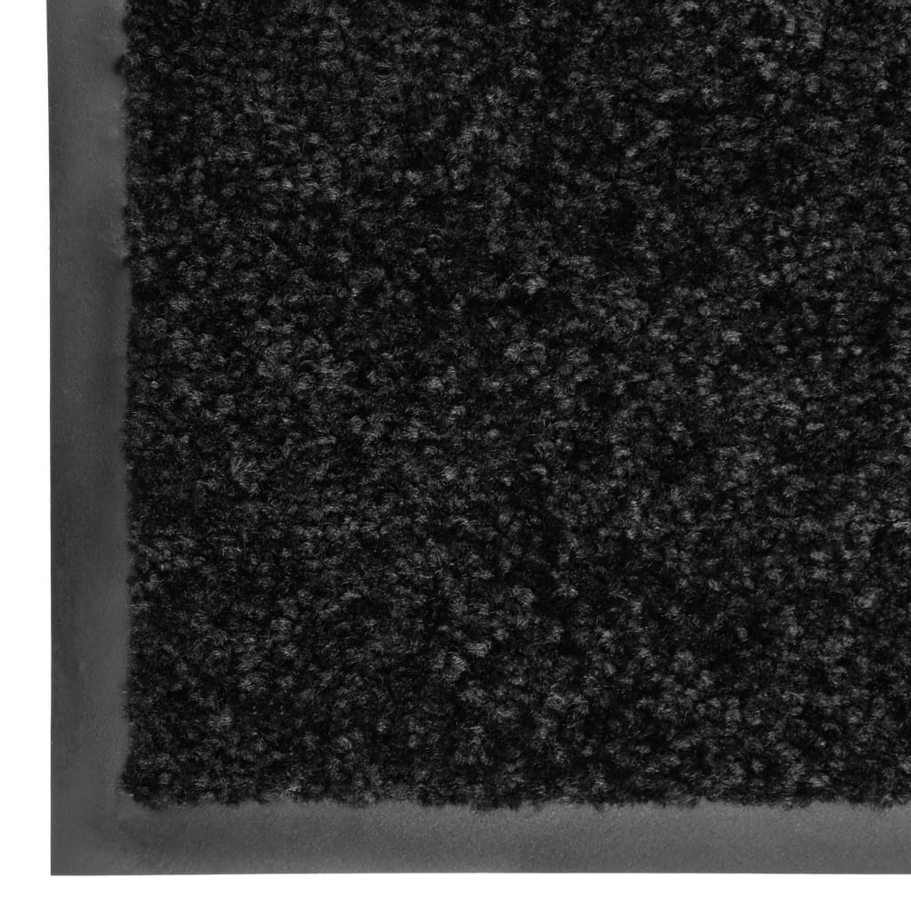 Door mat, black, 90x150cm, washable