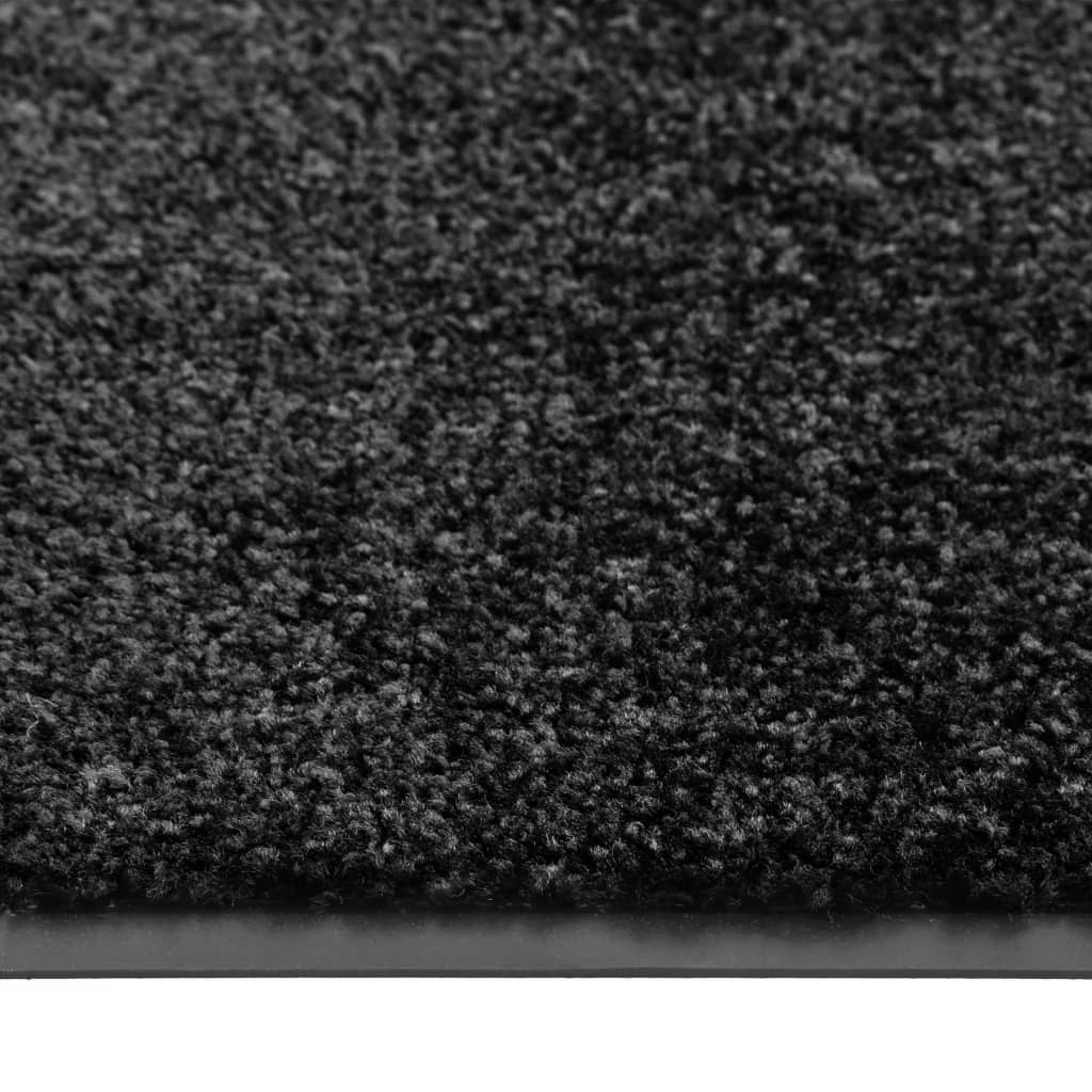 Door mat, black, 90x150cm, washable