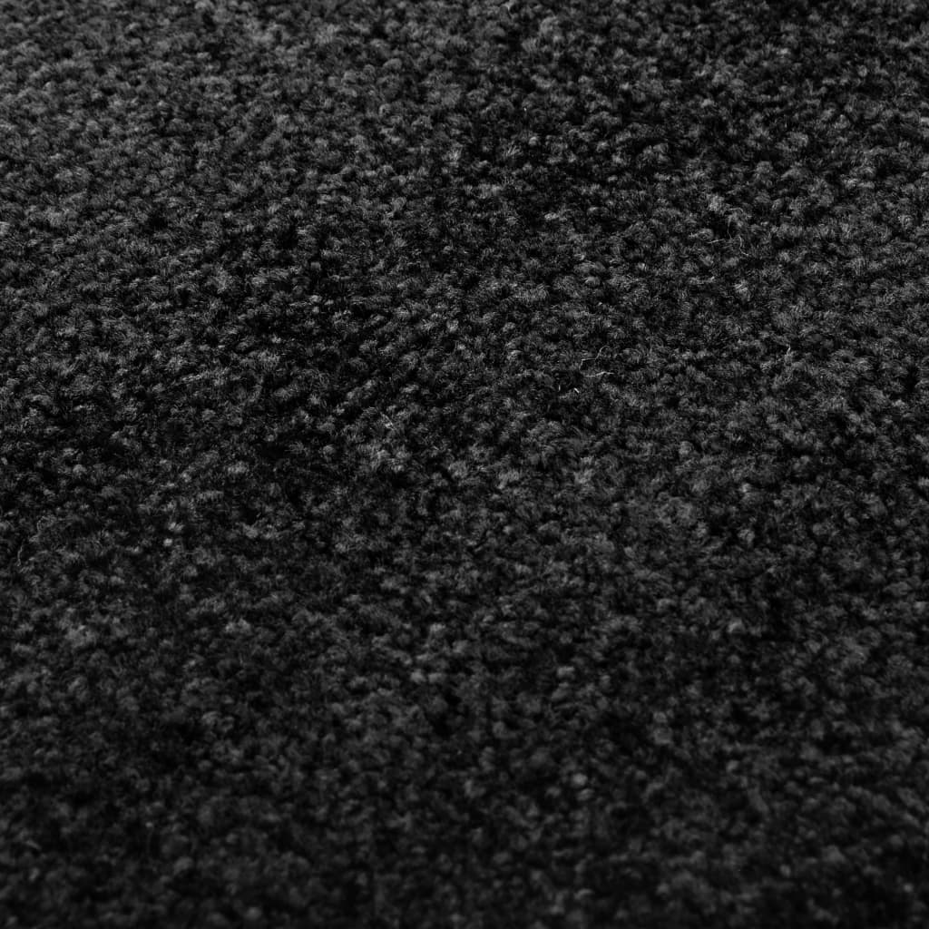 Door mat, black, 90x150cm, washable