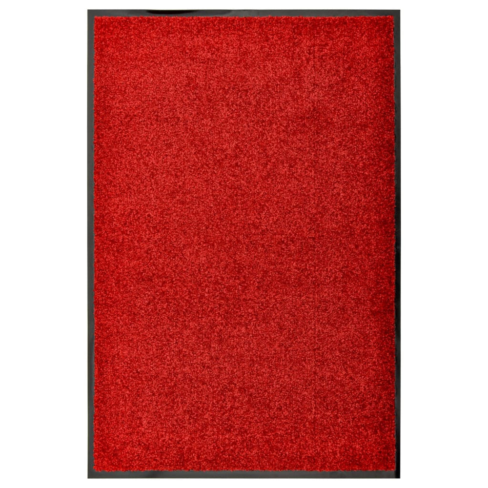 Durvju paklājs, sarkans, 60x90cm, mazgājams
