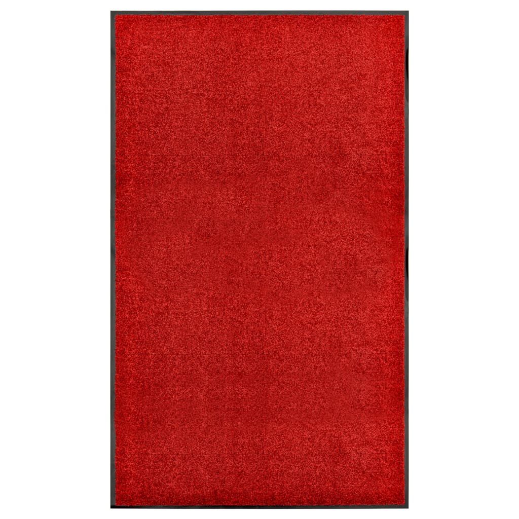 Doormat, red, 90x150cm, washable