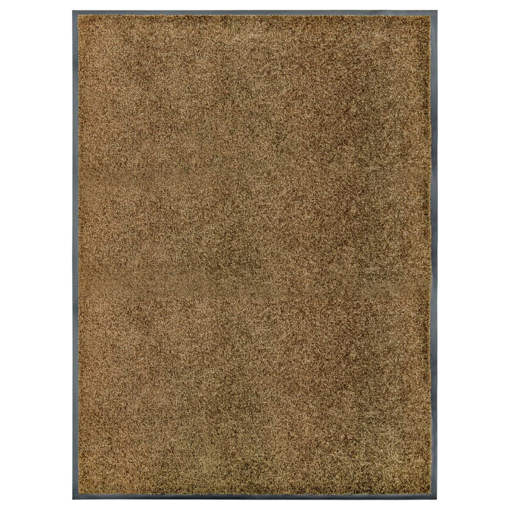 Durvju paklājs, brūns, 90x120cm, mazgājams