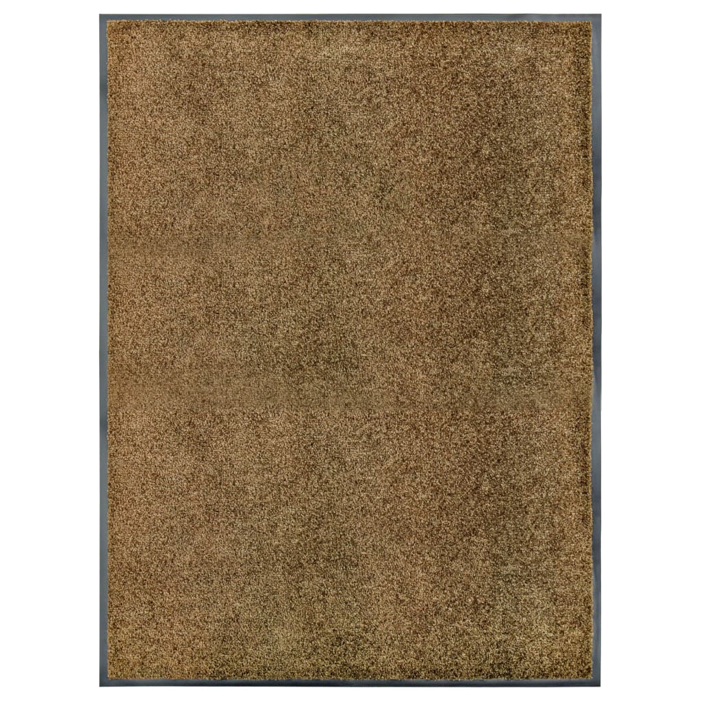 Durvju paklājs, brūns, 90x120cm, mazgājams