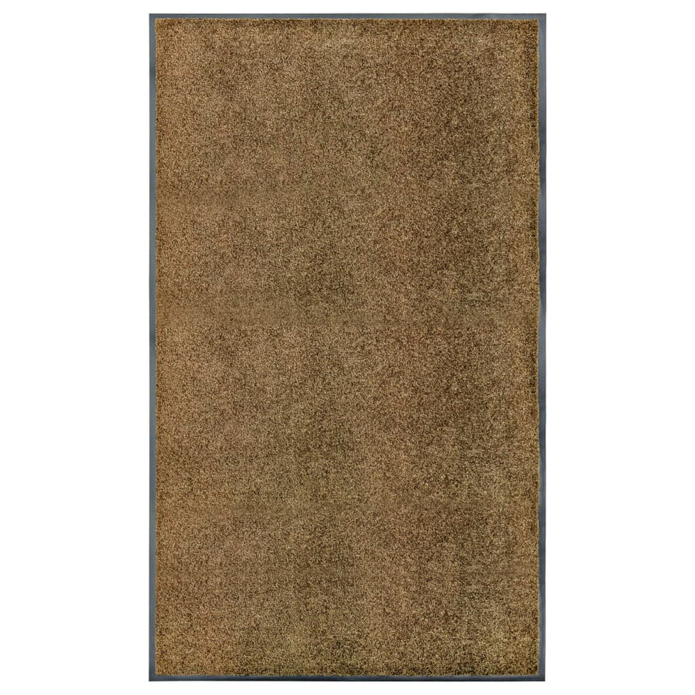 Durvju paklājs, brūns, 90x150cm, mazgājams