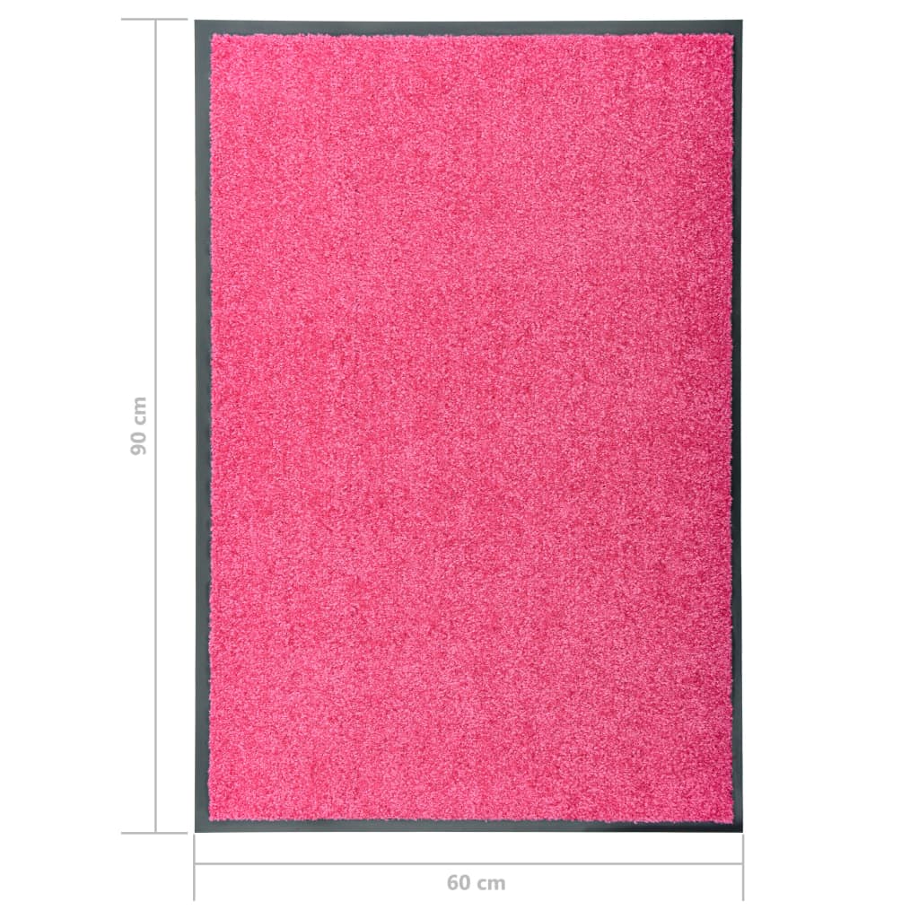 Door mat, pink, 60x90cm, washable