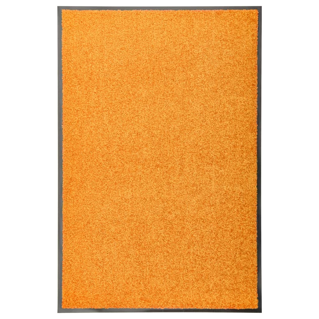 Doormat, orange, 60x90cm, washable