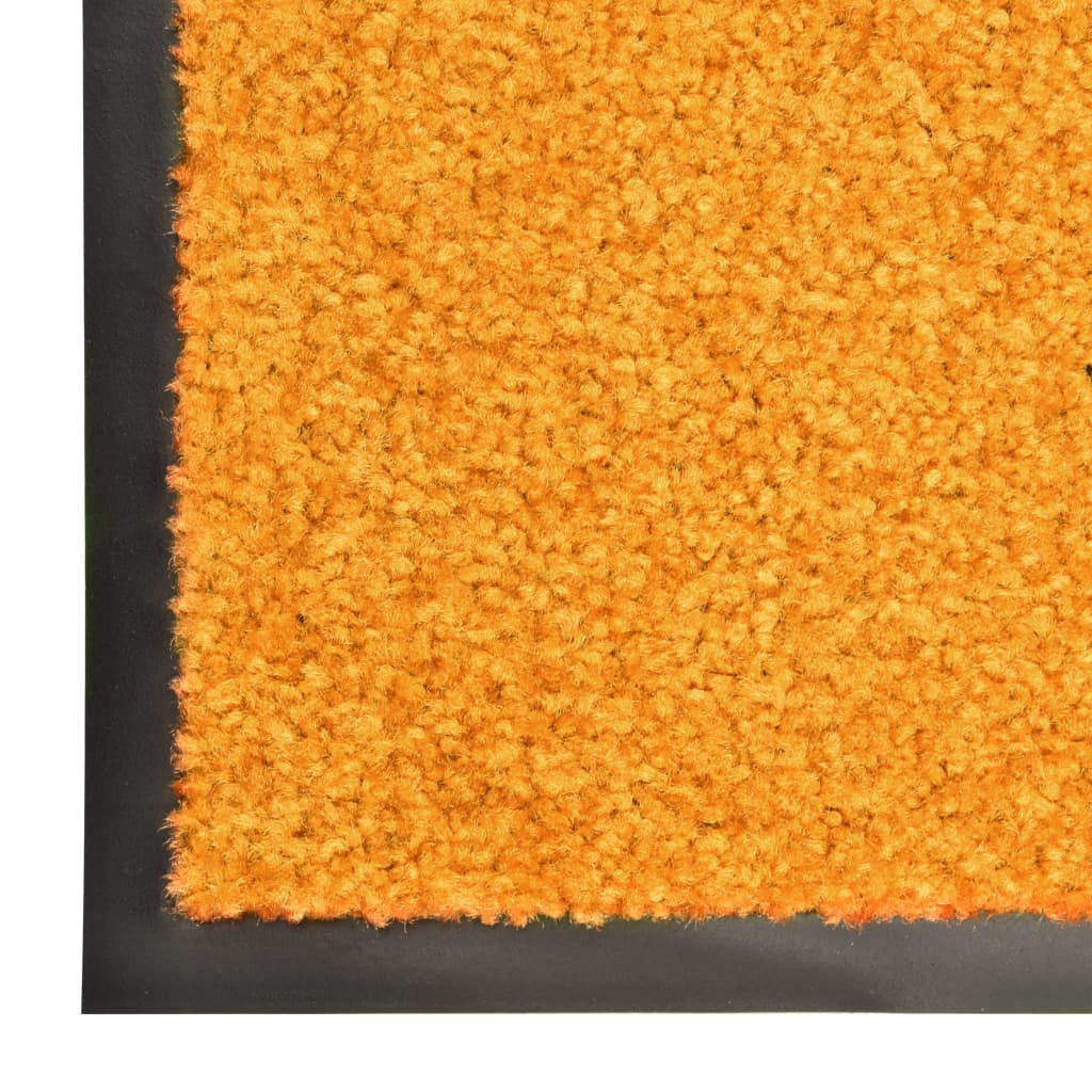 Doormat, orange, 60x90cm, washable
