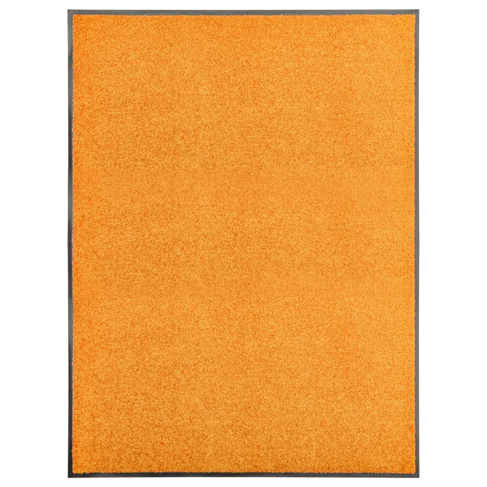 Door mat, orange, 90x120cm, washable