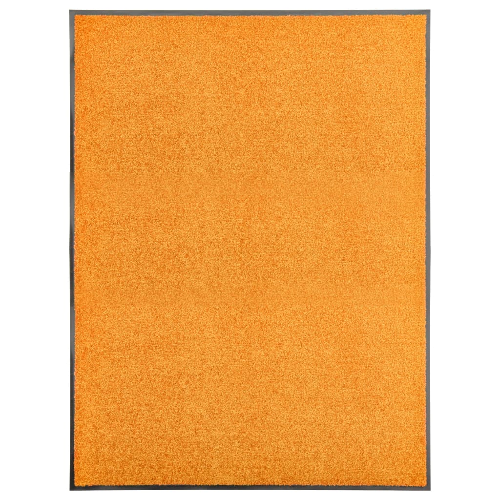 Door mat, orange, 90x120cm, washable