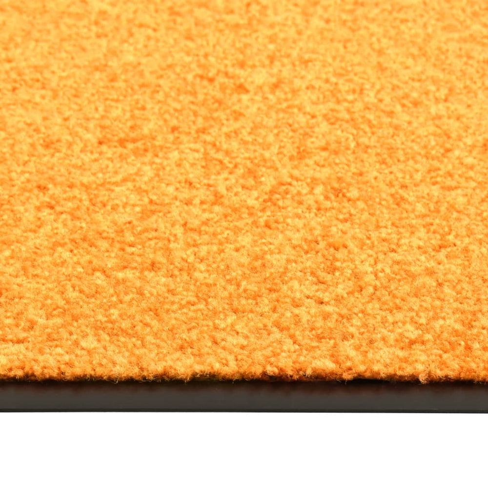 Door mat, orange, 90x120cm, washable