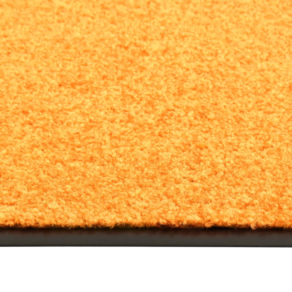 Door mat, orange, 90x120cm, washable