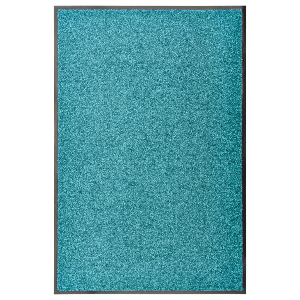 Doormat, light blue, 60x90cm, washable