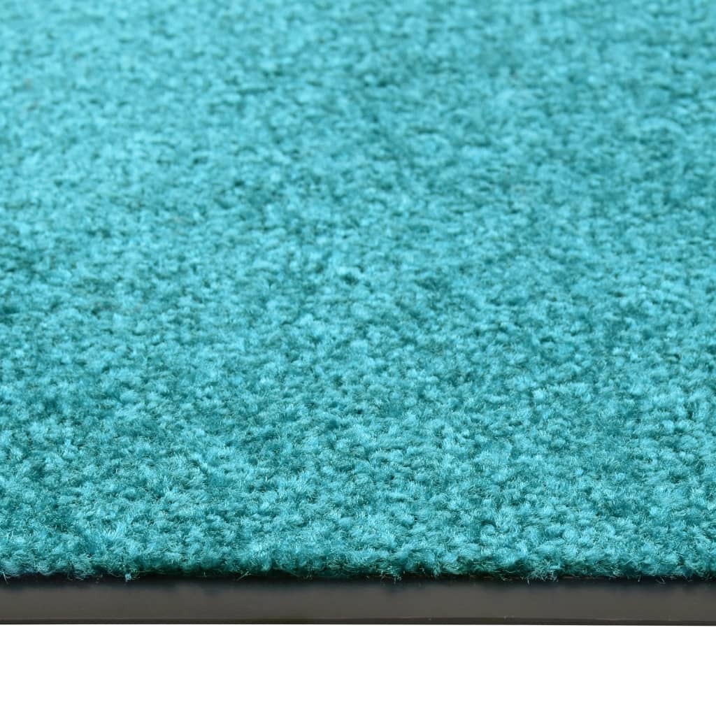 Doormat, light blue, 60x90cm, washable