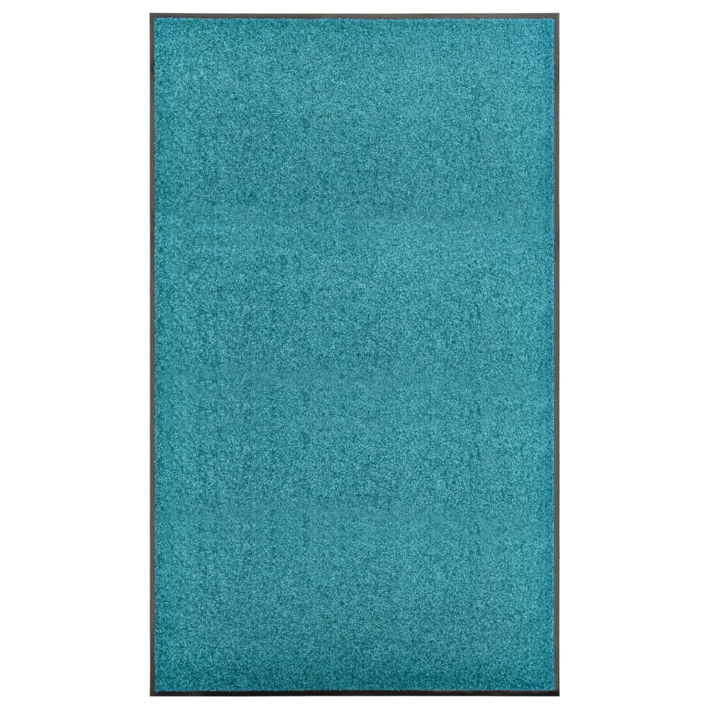 Doormat, light blue, 90x150cm, washable