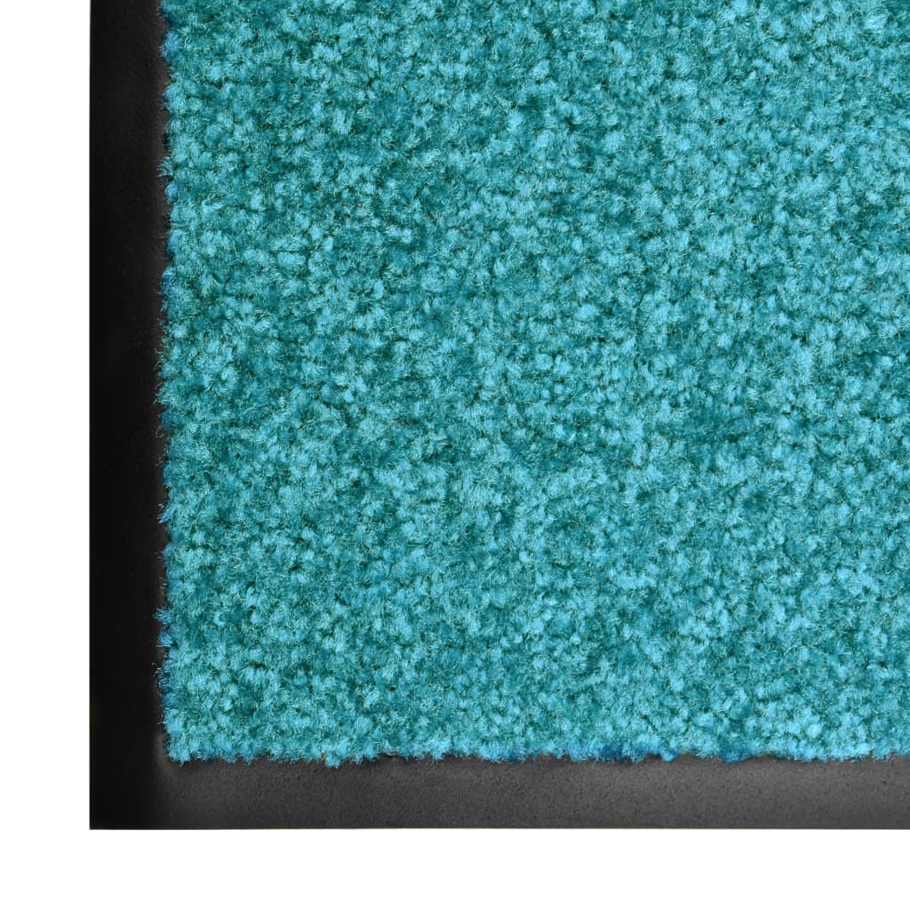 Doormat, light blue, 90x150cm, washable