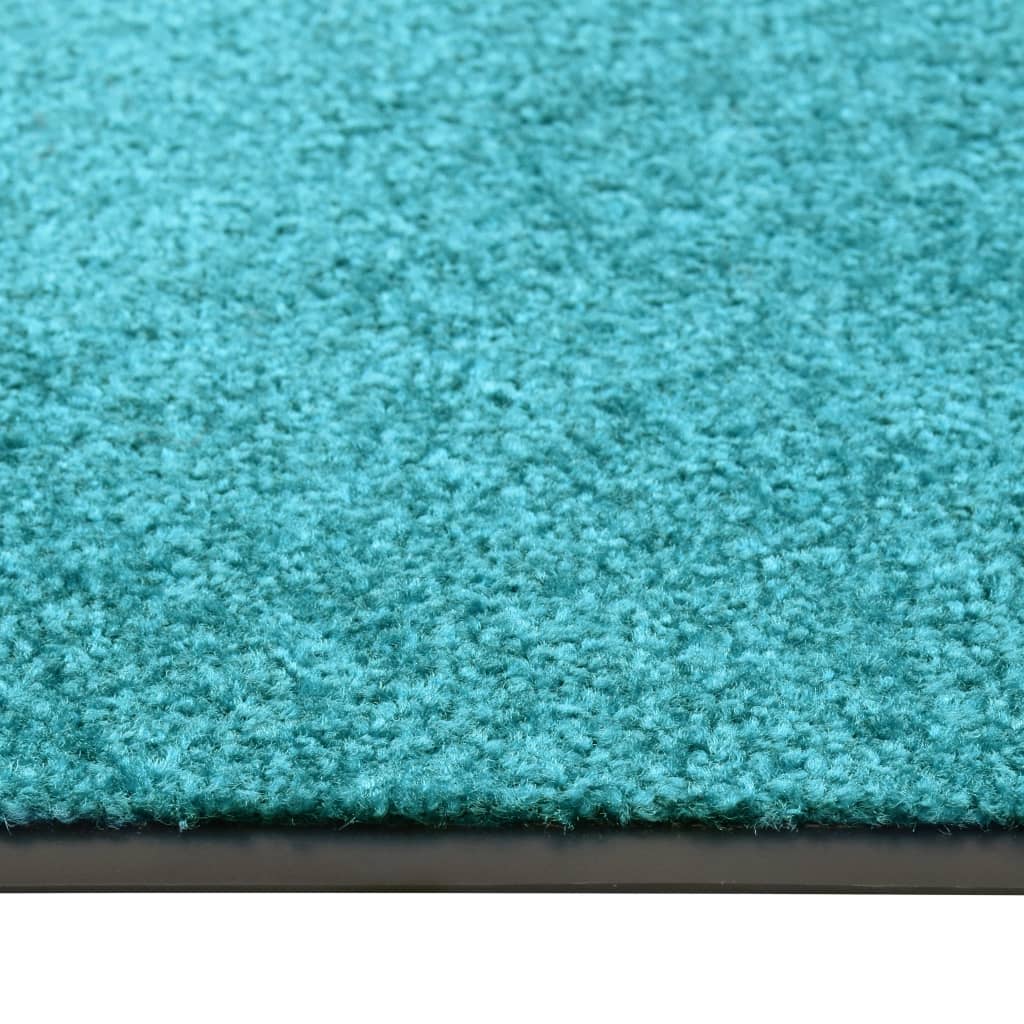 Doormat, light blue, 90x150cm, washable