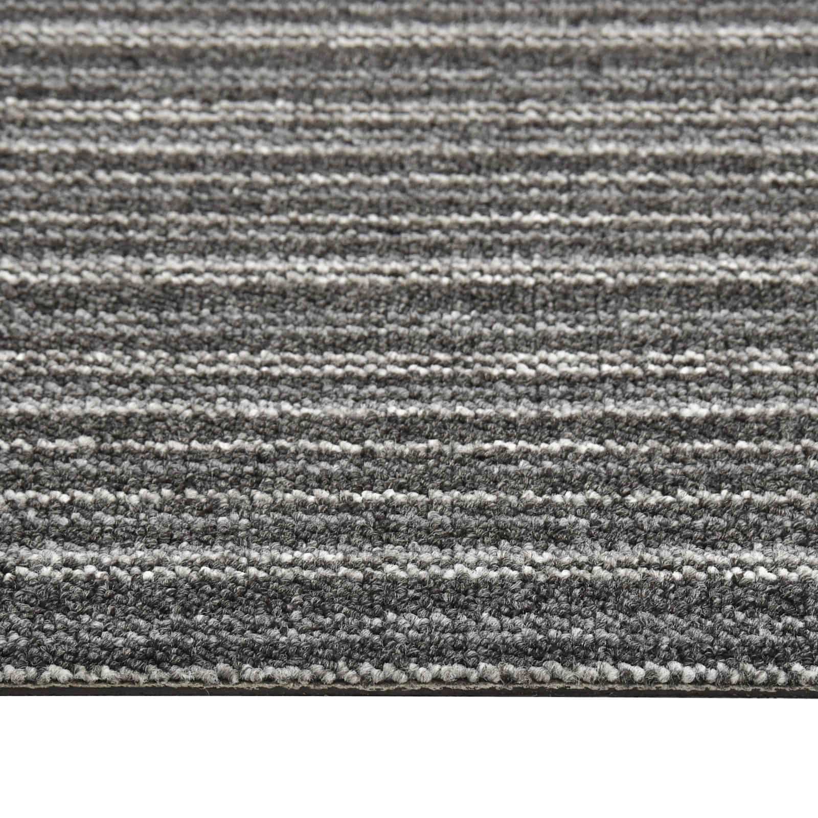 Kilimas 20 pcs Juostuota antracito spalvos 50 x 50 cm