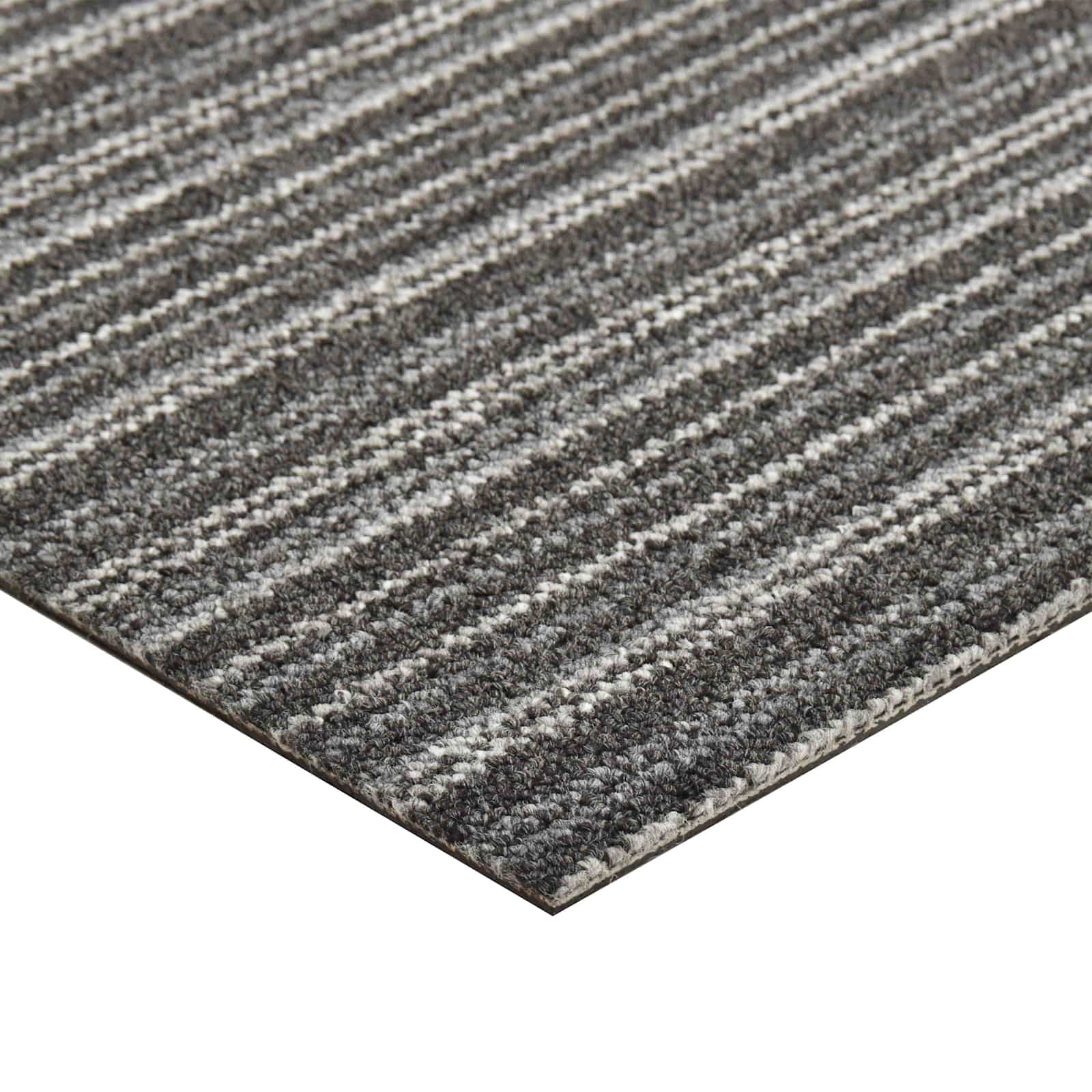 Kilimas 20 pcs Juostuota antracito spalvos 50 x 50 cm