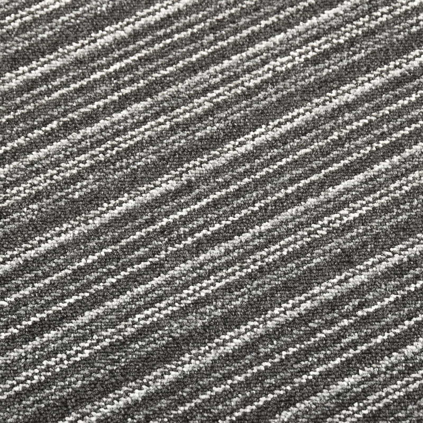 Kilimas 20 pcs Juostuota antracito spalvos 50 x 50 cm