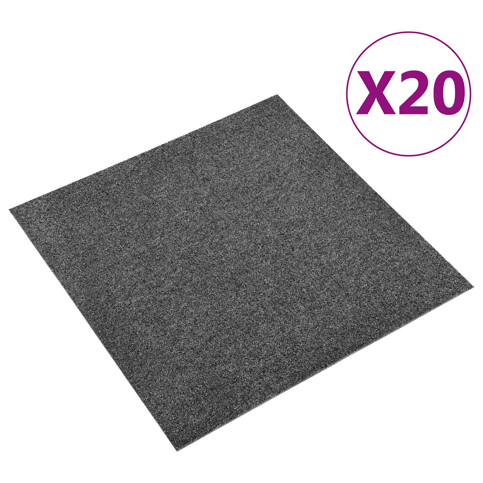 Paklājs 20 gab. Antracītpelēks 50 x 50 cm 100% polipropilēns