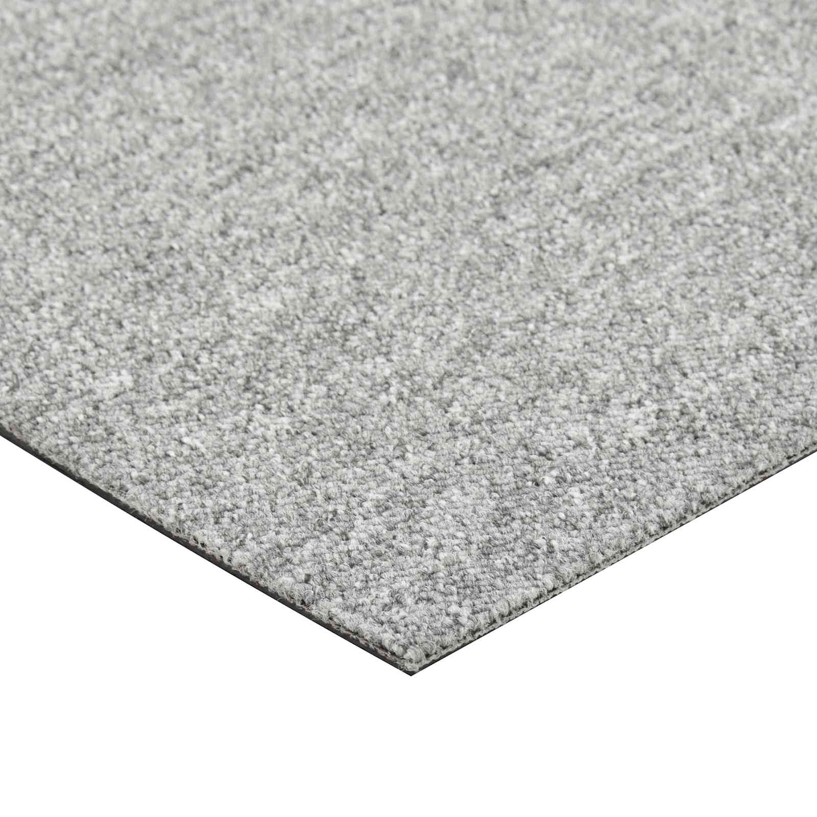 Carpet tiles 20 pcs Light grey 50 x 50 cm 100% polypropylene
