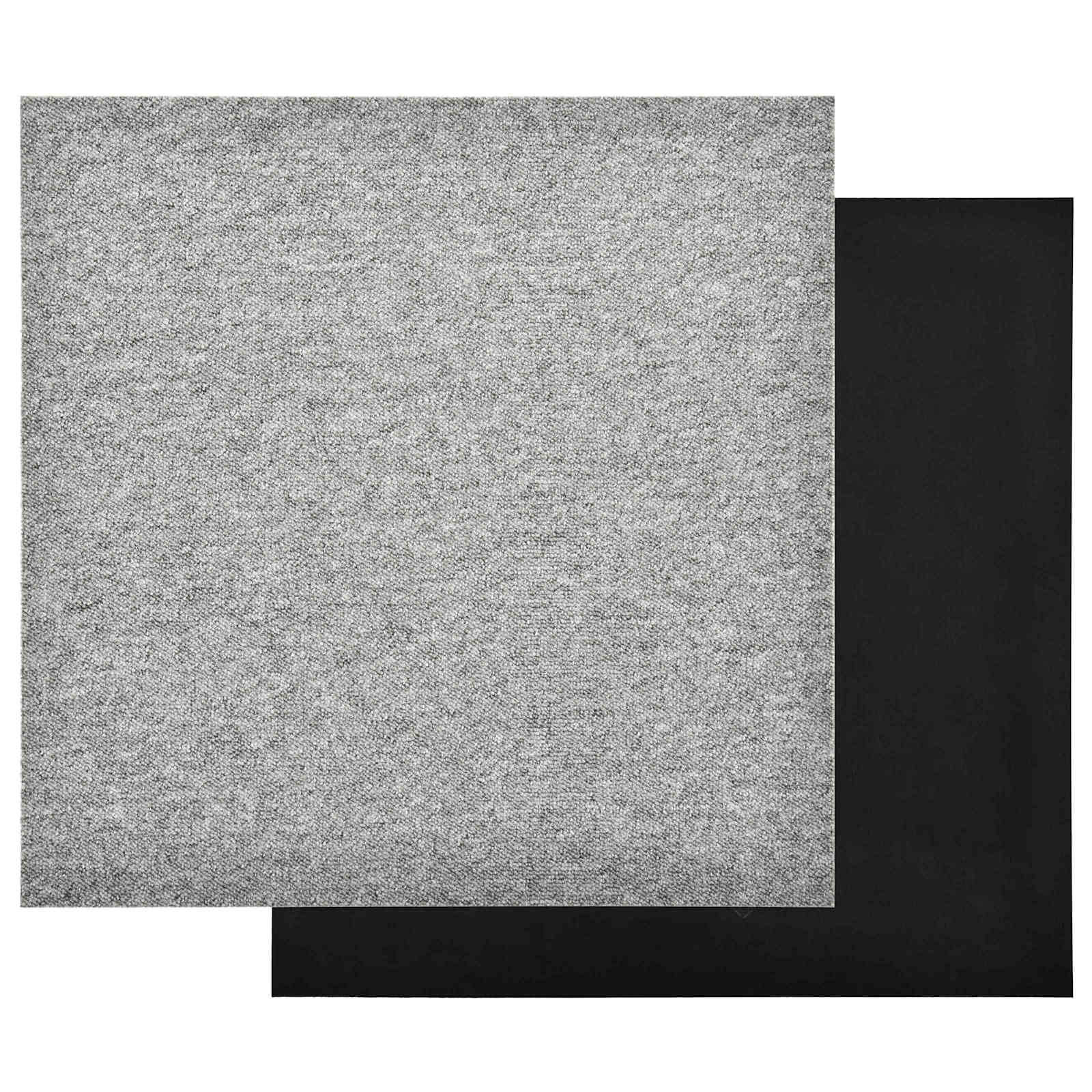 Carpet tiles 20 pcs Light grey 50 x 50 cm 100% polypropylene