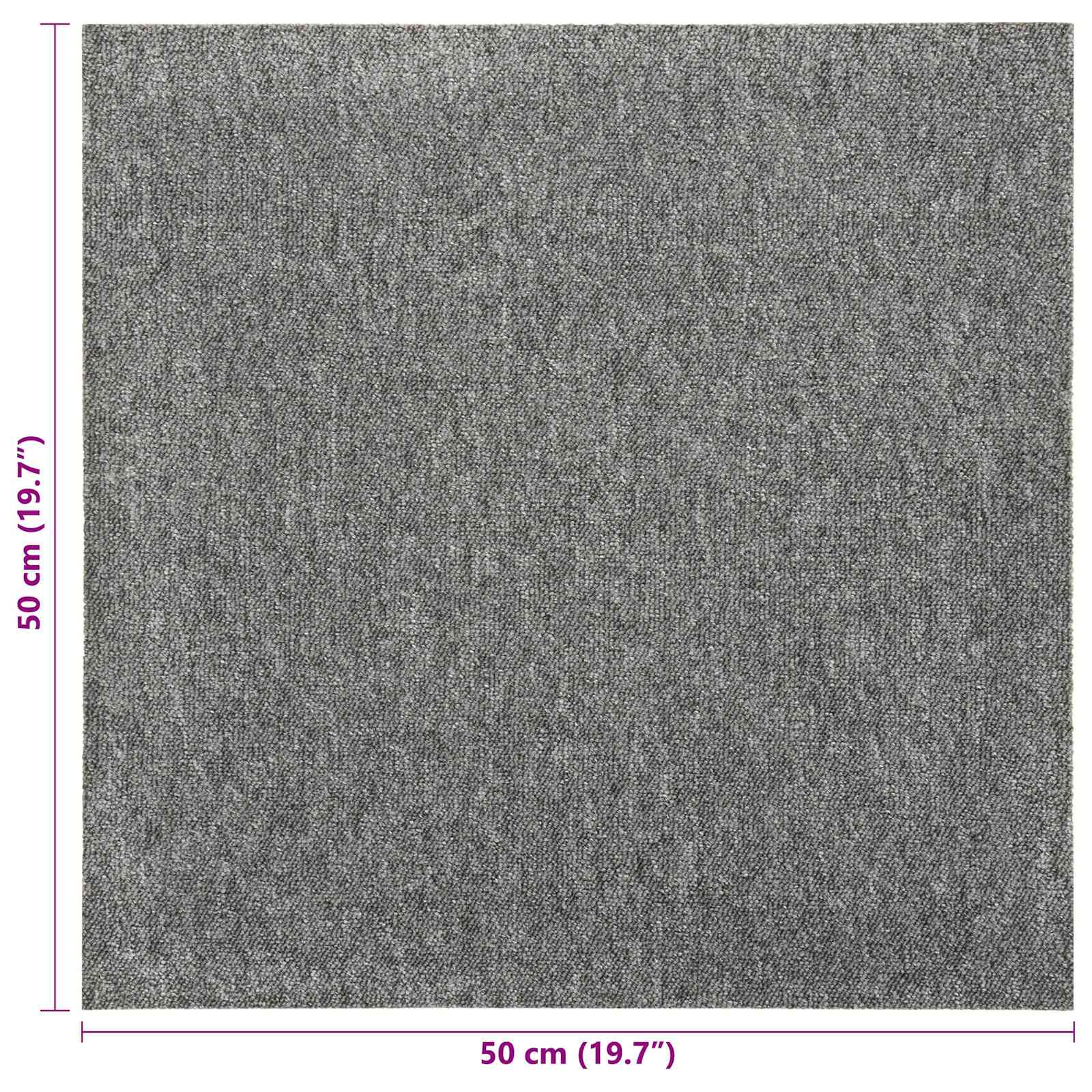 Paklājs 20 gab. Pelēks 50 x 50 cm 100% polipropilēns