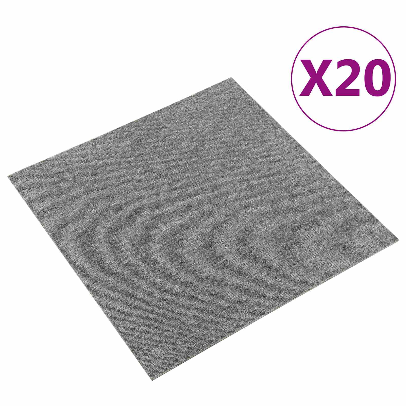 Paklājs 20 gab. Pelēks 50 x 50 cm 100% polipropilēns
