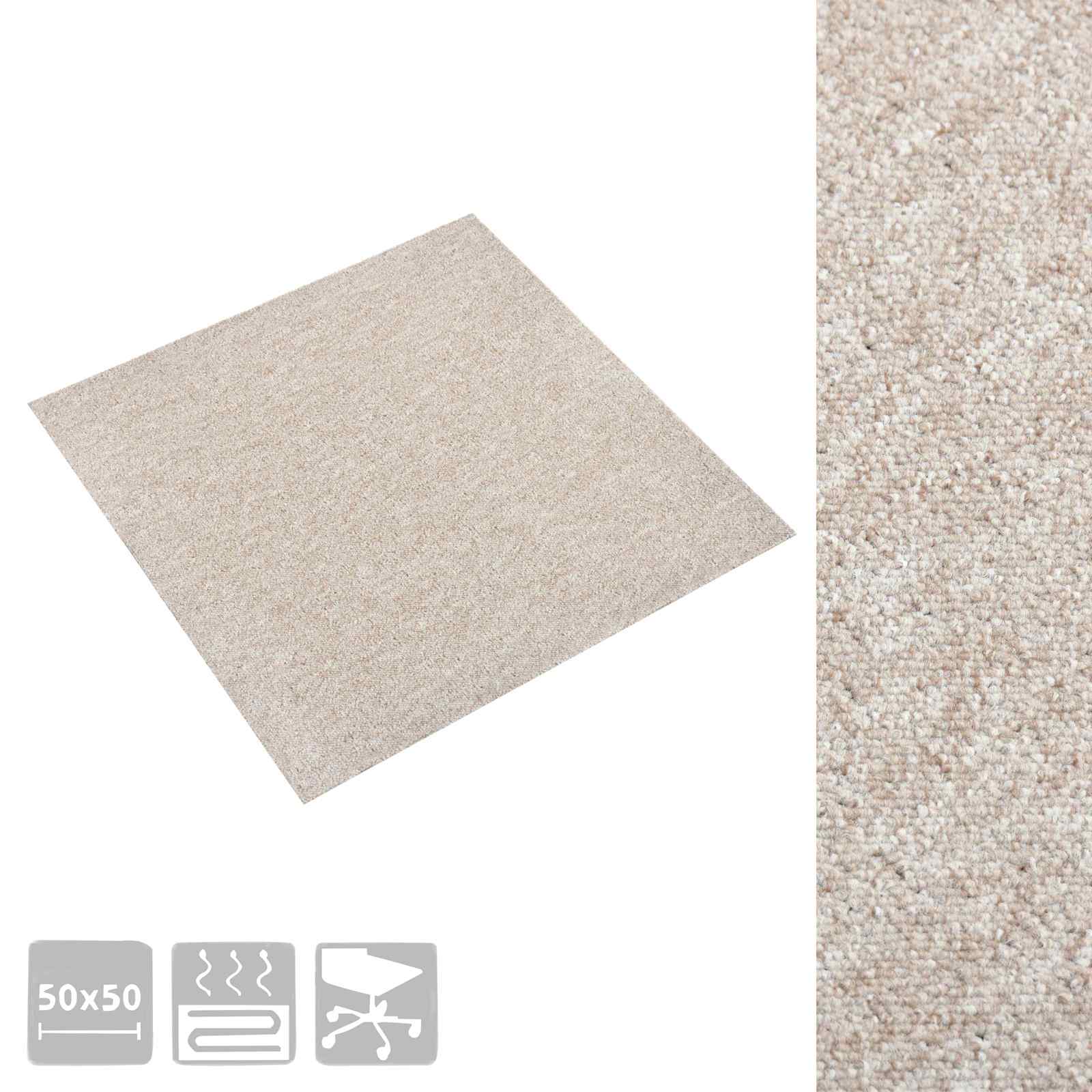 Kilimas 20 pcs Šviesiai smėlinė 50 x 50 cm 100% polipropileno