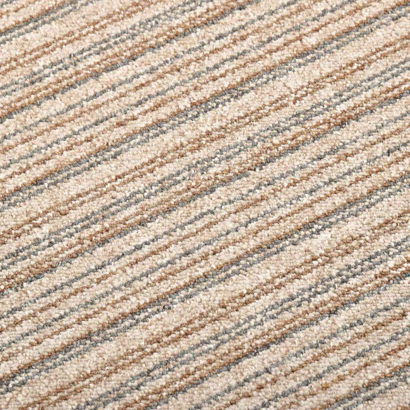 Kilimas 20 pcs Juostuota smėlio spalvos 50 x 50 cm