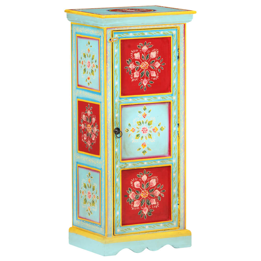 Chest of drawers, 40x30x90cm, solid mango wood, hand-painted