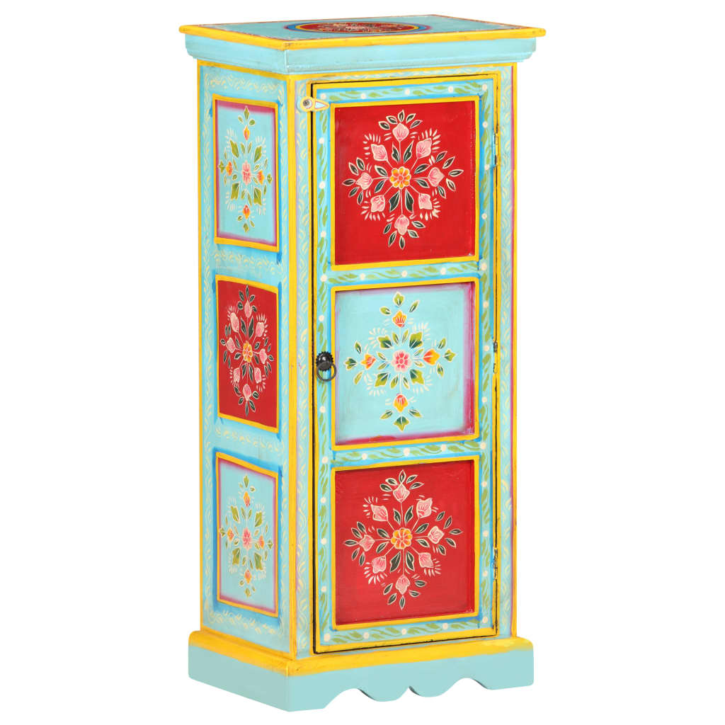 Chest of drawers, 40x30x90cm, solid mango wood, hand-painted