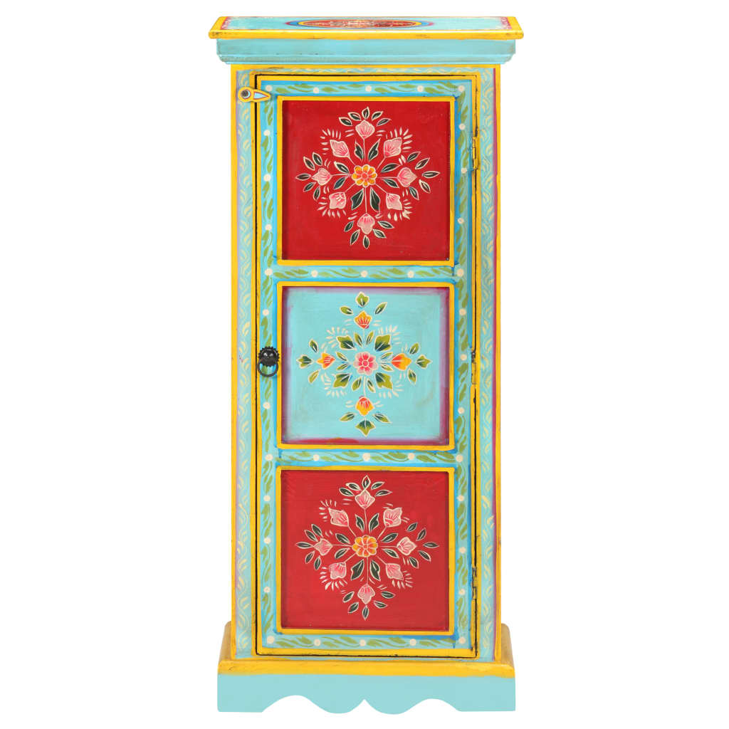 Chest of drawers, 40x30x90cm, solid mango wood, hand-painted