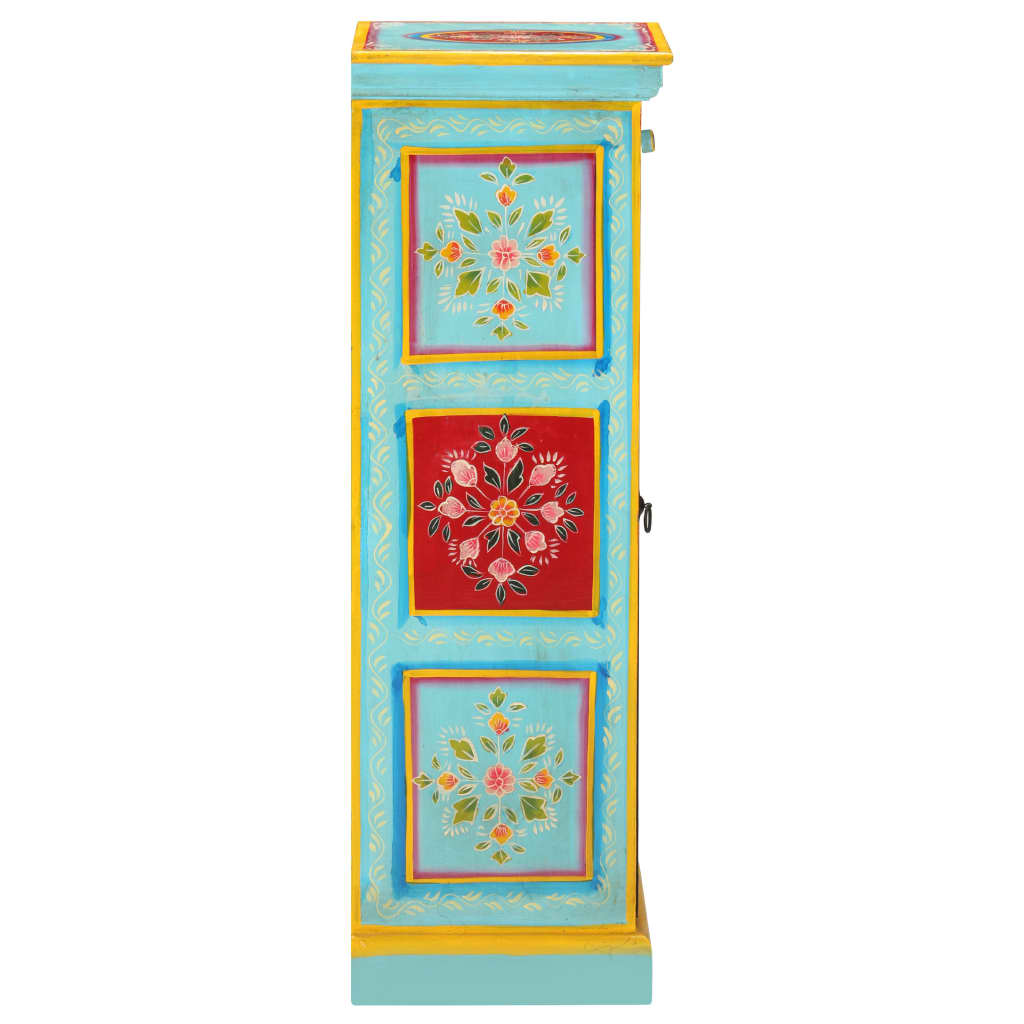 Chest of drawers, 40x30x90cm, solid mango wood, hand-painted